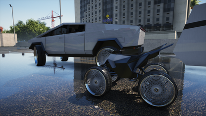 CJON32s CyberTruck w/ Matching CyberQuad #forgiato